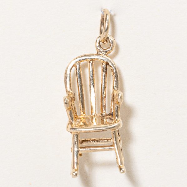 10k Yellow Gold Rocking Chair Charm For Discount