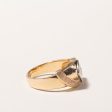 10k Two Tone Gold Two Stones Diamond Ring | 0.48ctw | SZ 11 on Sale