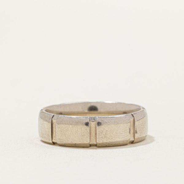 10k White Gold Band | SZ 8.75 | Online now