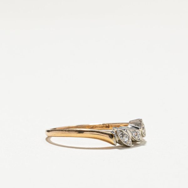 Two Tone Gold Diamond Ring | 0.06ctw | SZ 8.5 | Cheap