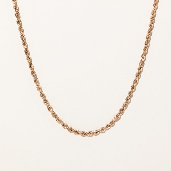 10k Yellow Gold Rope Chain | 21  | Fashion