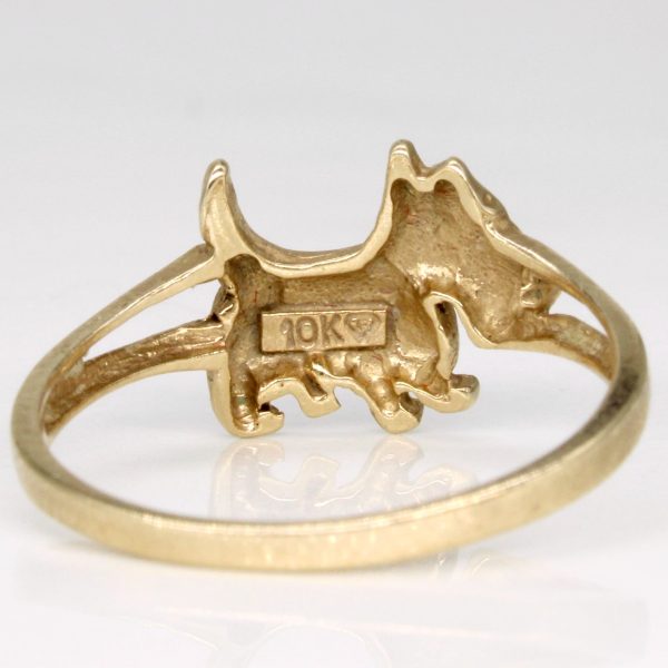 10k Yellow Gold Highland Terrier Ring | SZ 7.5 | Online Sale