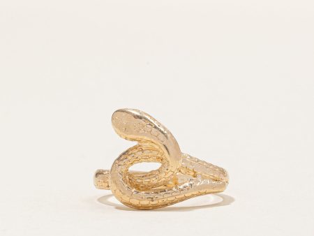 Vintage 10k Yellow Gold Snake Ring | SZ 3.5 | Online now