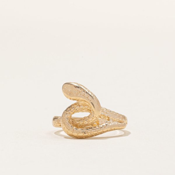 Vintage 10k Yellow Gold Snake Ring | SZ 3.5 | Online now