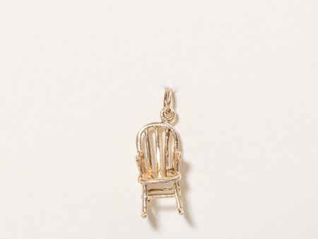 10k Yellow Gold Rocking Chair Charm For Discount