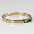 Three Stone Emerald & Diamond Ring | 0.02ct | 0.03ctw | SZ 4.25 | For Discount