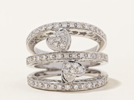 Tiered Diamond Heart Ring | 0.28ctw | SZ 7.25 | For Discount