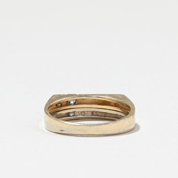 Two Tone Gold Diamond Ring | 0.04ctw | SZ 5.75 | Hot on Sale