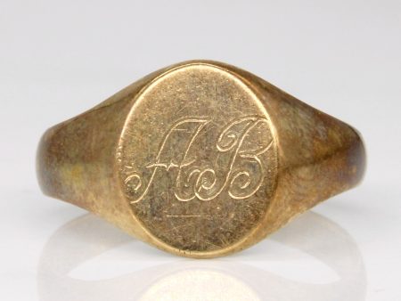 10k Yellow Gold  AB  Initial Ring | SZ 9.75 | Online now