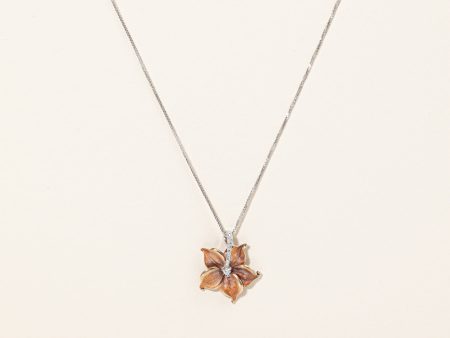 Diamond Flower Pendant & Necklace | 0.07ctw | 18  | For Sale