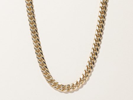 Yellow Gold Cuban Link Chain | 22 | For Cheap