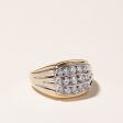 10k Two Tone Gold 5 Row Diamond Ring | 1.03ctw | SZ 12 Cheap