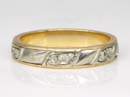 14k Two Tone Gold Floral Band | SZ 6.25 | Online