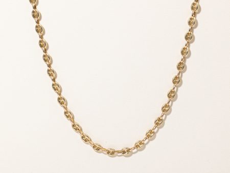 10k Yellow Gold Puffed Anchor Link Chain | 28  | For Sale