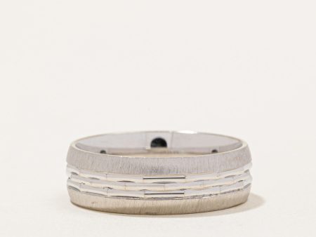 14k White Gold Band | SZ 10 | Online Sale