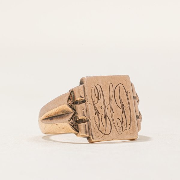 10k Yellow Gold Initial Ring | SZ 6.25 | Discount