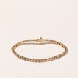 10k Yellow Gold Diamond Tennis Bracelet | 2.08ctw | 7.25  Online Sale