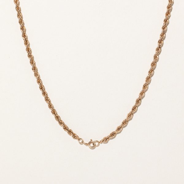 10k Yellow Gold Rope Chain | 21  | Fashion