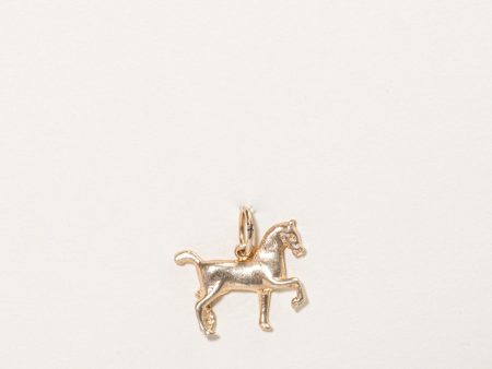 10k Yellow Gold Horse Charm Hot on Sale