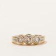 Two Tone Gold Three Stone Diamond Ring | 0.85ctw | SZ 8.5 | For Discount