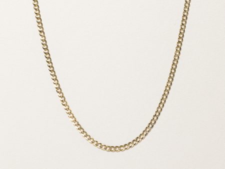 Yellow Gold Curb Link Chain | 22 | on Sale