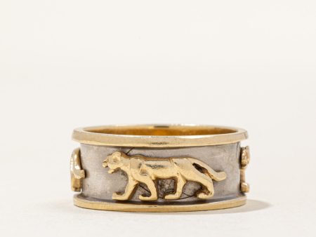 14k Two Tone Gold Panther Ring | SZ 8.5 | For Cheap