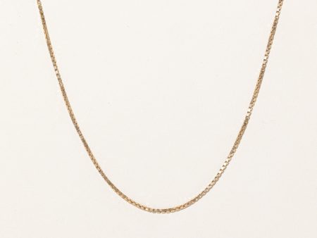 10k Yellow Gold Box Link Chain | 22  | For Sale