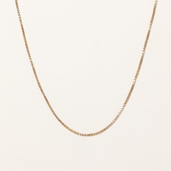 10k Yellow Gold Box Link Chain | 22  | For Sale