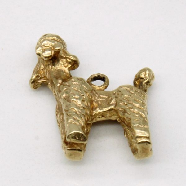 10k Yellow Gold Poodle Charm Hot on Sale