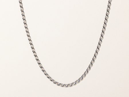 10k White Gold Anchor Link Chain | 22  | on Sale