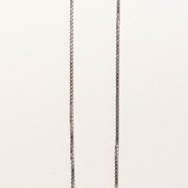 10k White Gold Box Link Chain | 26  | Sale