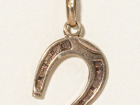 10k Yellow Gold Horseshoe Charm For Sale