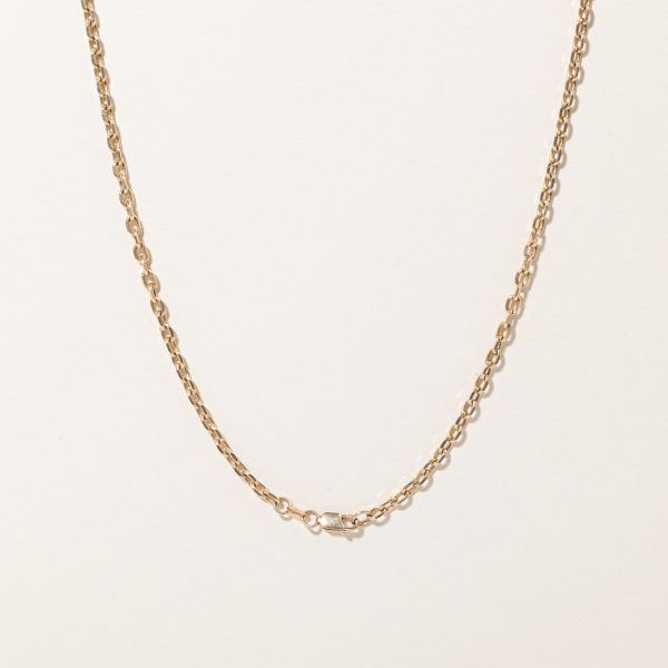 10k Yellow Gold Oval Cable Link Chain | 21  | Discount