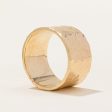 10k Yellow Gold Hammered Finish Ring | SZ 8 | Sale