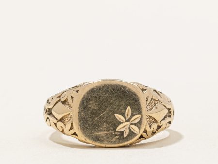 10k Yellow Gold Signet Ring | SZ 10 | Supply