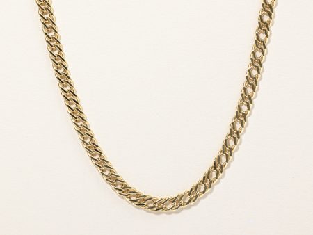 10k Yellow Gold Double Curb Link Chain | 18  | Online