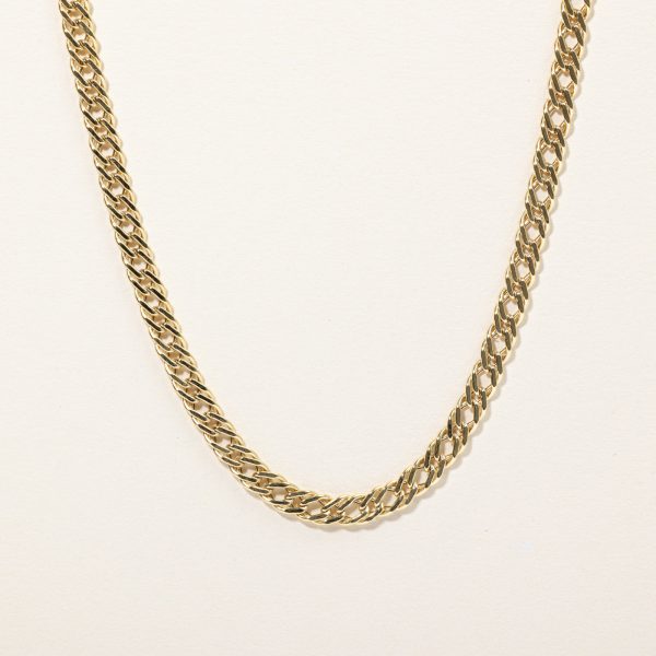 10k Yellow Gold Double Curb Link Chain | 18  | Online