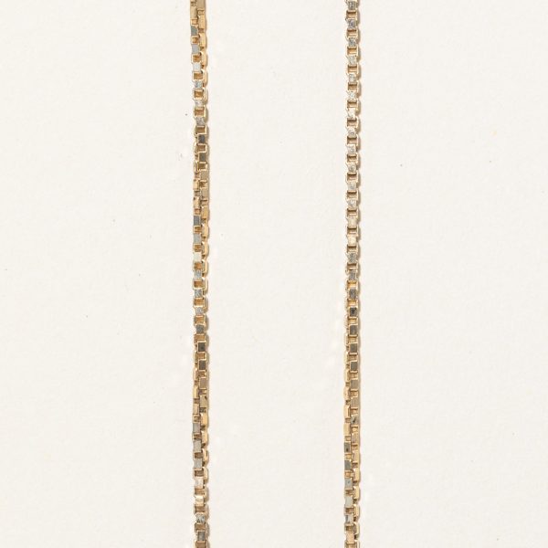 10k Yellow Gold Box Link Chain | 22  | For Sale