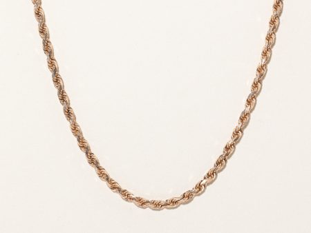 10k Rose Gold Rope Chain | 22  | For Discount