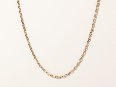 10k Yellow Gold Oval Cable Link Chain | 21  | Discount