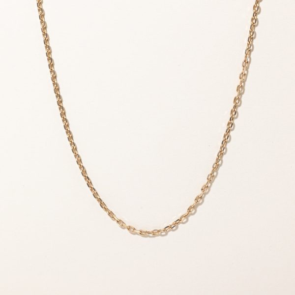 10k Yellow Gold Oval Cable Link Chain | 21  | Discount