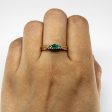 Three Stone Emerald & Diamond Ring | 0.20ct | 0.22ctw | SZ 7.25 | Supply