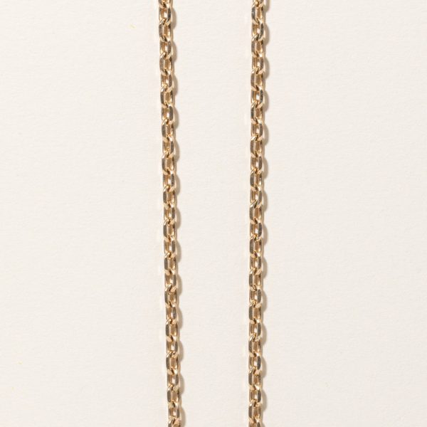 10k Yellow Gold Oval Cable Link Chain | 21  | Discount