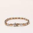 10k Two Tone Gold Diamond Bracelet | 0.45ctw | 7.25  Online Sale