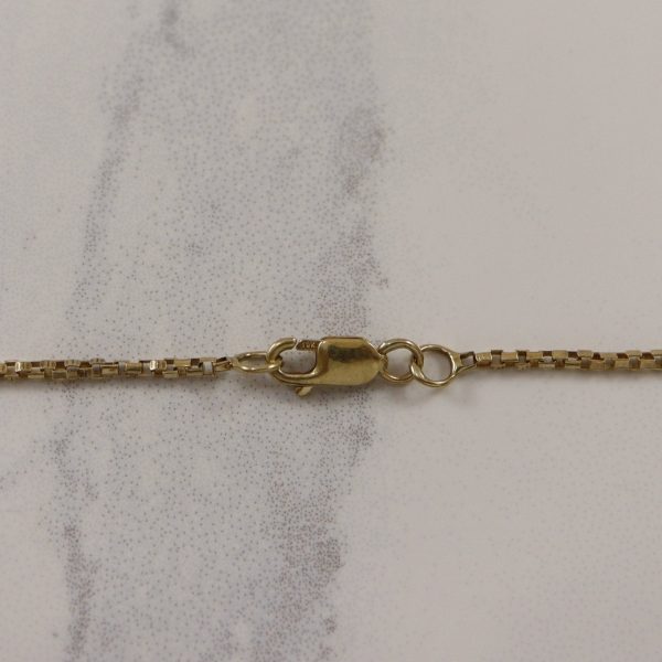 10k Yellow Gold Box Chain | 21.5  | For Sale