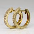 Yellow Gold Diamond Hoop Earrings | 0.14ctw | Hot on Sale