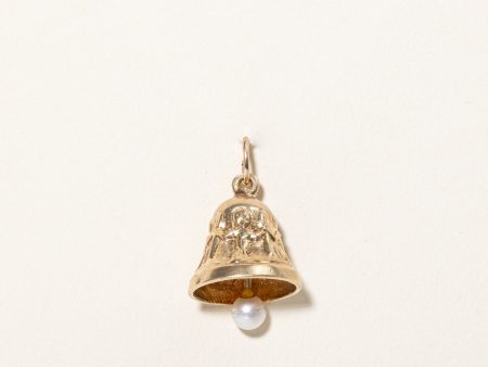 White Pearl Bell Charm on Sale