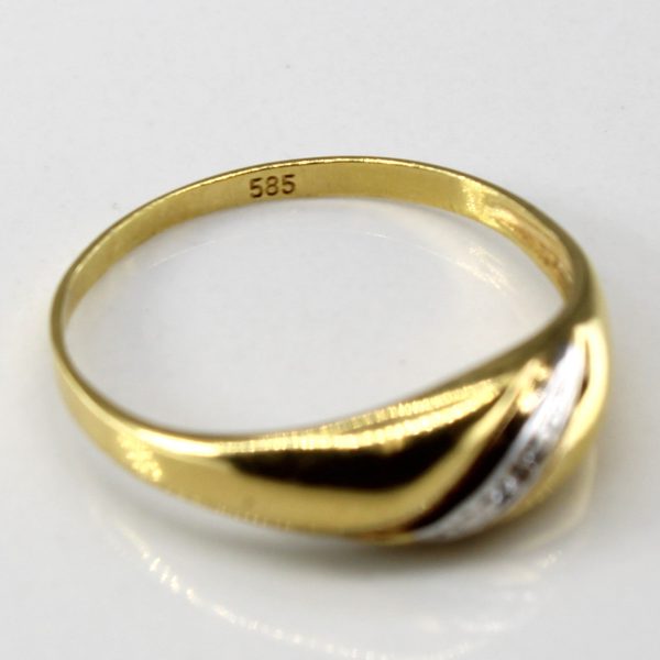 Yellow Gold Diamond Ring | 0.005ct | SZ 7.5 | Online Hot Sale