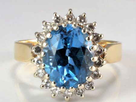 Topaz & Diamond Cocktail Ring | 0.18 ctw, SZ 7 | Hot on Sale