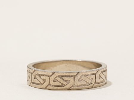 10k White Gold Celtic Design Ring | SZ 9.75 | Online Sale